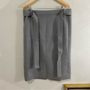 J. Crew Elegant Gray 100% Wool Women's Skirt